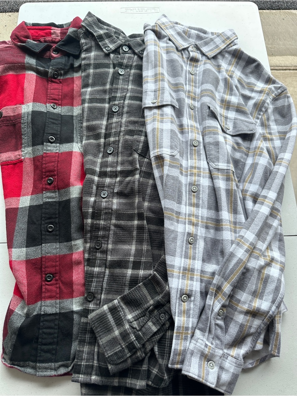 Men's Express Plaid Flannel Shirt Bundle